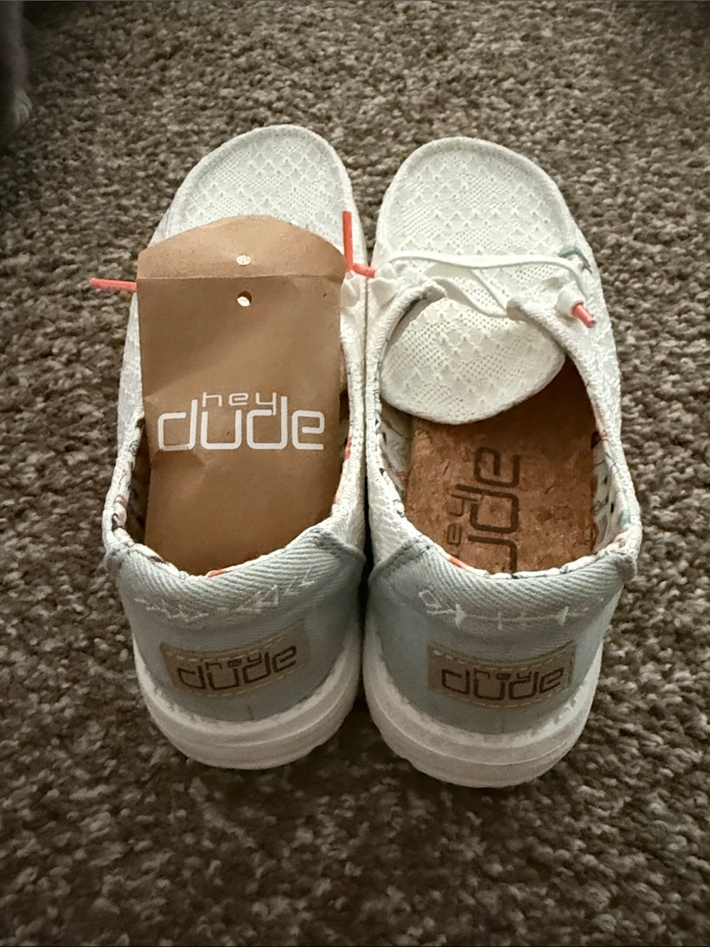Hey Dude White Lace Slip-On Sneakers - Picture 4 of 4